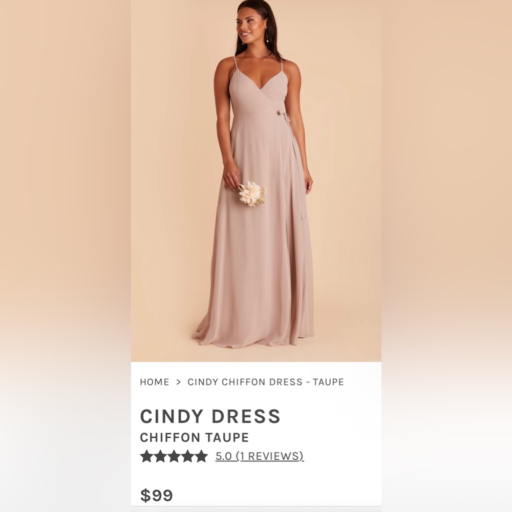 Gently used bridesmaid dress Birdy grey taupe